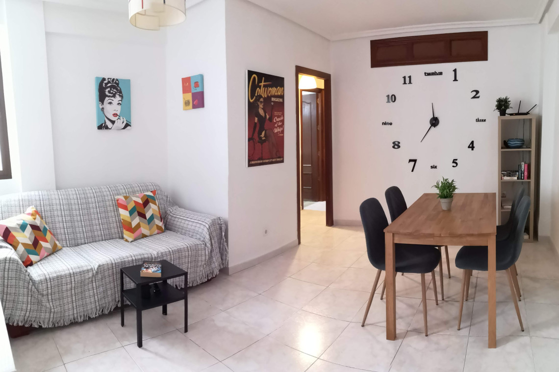 living room student accommodation Cordoba Ciudad Jardin